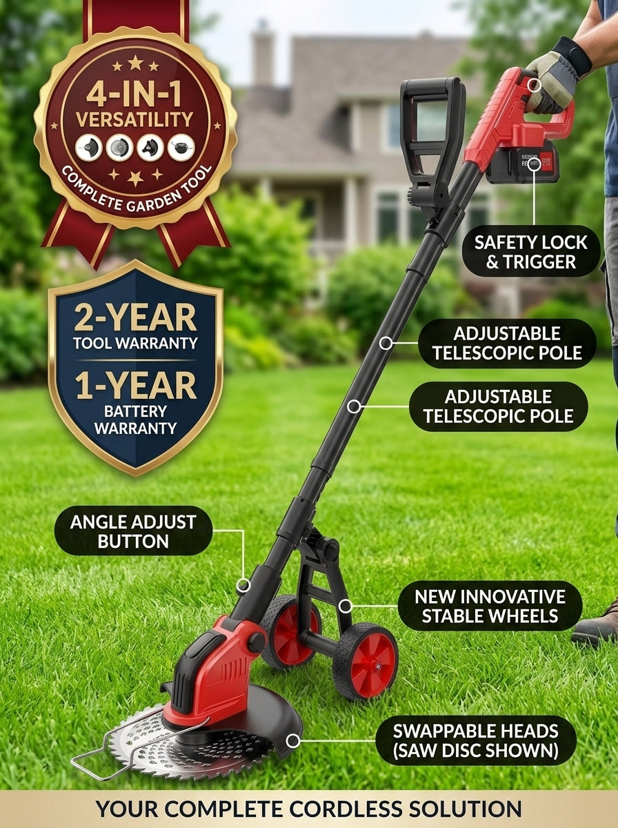 Electric Weed Wacker Cordless with Wheel